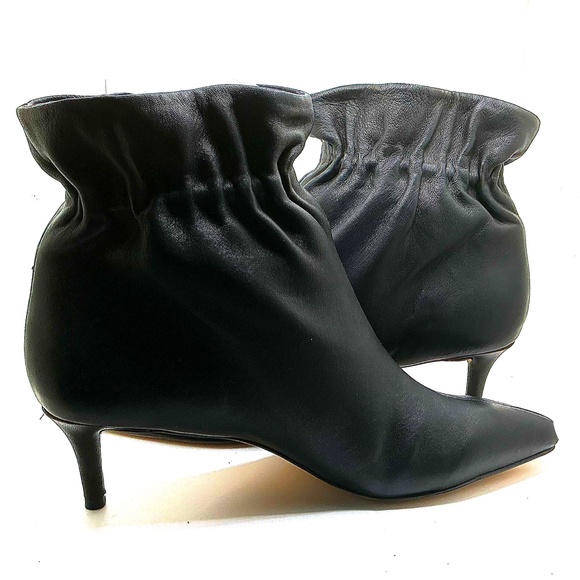 DOLCE VITA Faux Leather Booties Kitten Heel Black Size 6.5 - Picture 3 of 5
